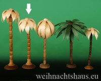 Seiffen Weihnachtshaus - Palme für Krippe Erzgebirge aus Holz mit Sockel 16 cm - Bild 1