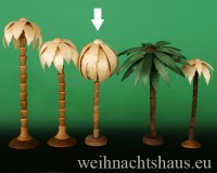 Seiffen Weihnachtshaus - Palme für Krippe Erzgebirge aus Holz mit Sockel 16 cm - Bild 1