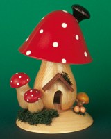 Räucherpilz Erzgebirge Räucherhaus Fliegenpilz Räuchermännchen Pilze aus Holz