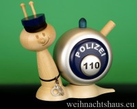 Räuchermännchen Polizei Räuchermann Polizeiauto aus Holz Räucherschnecke Erzgebirge Polizeischnecke kaufen