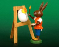 Osterdeko Holz Osterhase Erzgebirge Holzdeko Preißler Thomas Seiffen Osterdekoratin Erzgebirgische Osterhäschen Ostermaler online kaufen