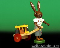 Osterhase aus Holz Osterhasen Hölzer Ostermaler Hasenfrau Malerwagen Erzgebirge Preissler Thomas Seiffen