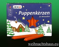 Seiffen Weihnachtshaus - Puppenkerzen 40 Stück 7x65 mm rot - Bild 1