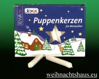 Seiffen Weihnachtshaus - Puppenkerzen 40 Stück 7x65 mm weiß - Bild 1