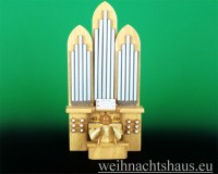 Seiffen Weihnachtshaus - Musikantenengel natur Orgel - Bild 1