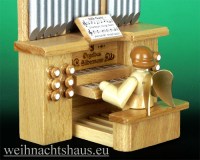 Seiffen Weihnachtshaus - Musikantenengel natur Orgel - Bild 2