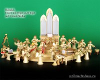 Seiffen Weihnachtshaus - Musikantenengel natur Orgel - Bild 3