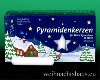 Seiffen Weihnachtshaus - Pyramidenkerzen 50 Stück  14 mm weiß - Bild 1