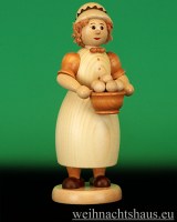 Seiffen Weihnachtshaus - <!--03-->Räucherfrau  mit Klößen- Kloßfrau 24cm - Bild 1
