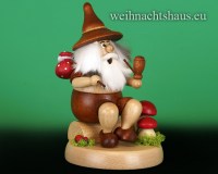 Räuchermann Wanderer Wichtel  Wandern Wanderbeutel Erzgebirge Seiffen Werksverkauf Geschenk für Wanderfreunde