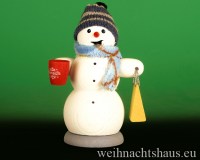 Räuchermann Schneemann  mit Glühwein Glühweintrinker Weihnachtsmarkt Glühweinschneemann Räucherglühwein