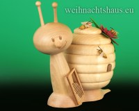 Räuchermann Imker Honigschnecke Schneckenhaus Bienenstock Erzgebirge Honig Schnecke Seiffen Werksverkauf Sale Kuhnerts Neuheiten