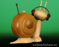 Seiffen Weihnachtshaus - <!--11-->Räucherschnecke Erzgebirge Musikschnecke - Bild 2