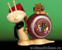 Räuchermann Weihnachtsmann Erzgebirge Räucherschnecke Erzgebirgische Weihnachtsschnecke 