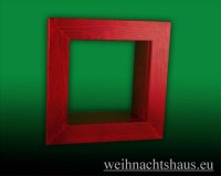 Seiffen Weihnachtshaus - Wandrahmen-Kastenrahmen dunkel-rot Rahmen aus Holz    B 24 x H 24 cm - Bild 1
