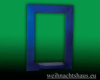 Seiffen Weihnachtshaus - Wandrahmen Fichte blau B 24 x H 33 cm - Bild 1