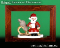 Seiffen Weihnachtshaus - Wandrahmen Fichte braun B 33 x H 24 cm - Bild 2