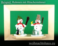 Seiffen Weihnachtshaus - Wandrahmen-Dekorahmen, natur Rahmen aus Holz    B 33 x H 24 cm - Bild 2