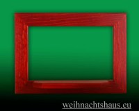 Seiffen Weihnachtshaus - Wandrahmen Fichte rot B 33 x H 24 cm - Bild 1