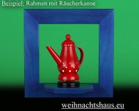 Räucherkanne Rot Rächerkannen Rote Kanne zum Räuchern Dekokanne aus Holz im Wandrahmen Erzgebirge