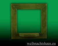 Seiffen Weihnachtshaus - Wandrahmen Dekorahmen aus Holz grün B 24 x H 24 cm - Bild 1