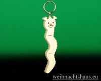Seiffen Weihnachtshaus - Schlüsselanhänger Wurm - Bild 1