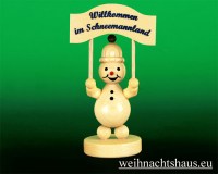 Schneemann Wagner Wagnerschneemann Schneemänner Wagners Kugelschneemann Schild Schneemannschild Werksverkauf Seiffen