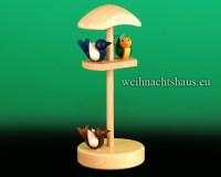 Seiffen Weihnachtshaus - .        Kugelschneemann Vogelhaus mit Voegel 2021 - Bild 1