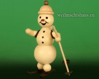 Seiffen Weihnachtshaus - .      Kugelschneemann Skischule Ski-Lehrer Neuheit 2019 - Bild 1