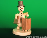 Seiffen Weihnachtshaus - .      Kugelschneemann auf Reisen Neuheit 2020 - Bild 1