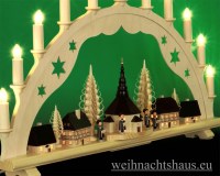 Schwibbogen Seiffener Kirche Seiffen innen beleuchtet günstig Schwibbögen Lichterbogen Erzgebirge Werksverkauf sale