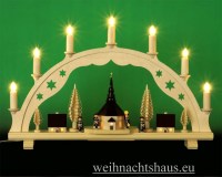 Schwibbogen Erzgebirge Seiffen Kirche innen beleuchtet Seiffener Kirchen innenbeleuchtete
