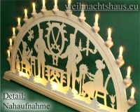 Seiffen Weihnachtshaus - Schwibbogen 20 Kerzen Bergmann 100 cm - Bild 2