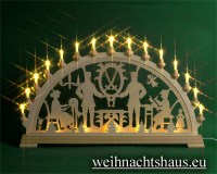 Seiffen Weihnachtshaus - Schwibbogen 20 Kerzen Bergmann 80 cm - Bild 1