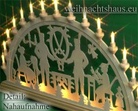 Seiffen Weihnachtshaus - Schwibbogen 20 Kerzen Bergmann 80 cm - Bild 2