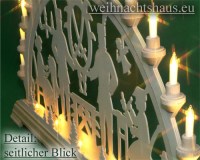 Seiffen Weihnachtshaus - Schwibbogen 20 Kerzen Bergmann 80 cm - Bild 3
