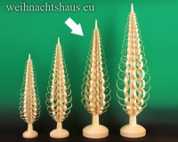 Seiffen Weihnachtshaus - Spanbaum-Erzgebirge mit gerollten Span 70cm - Bild 1