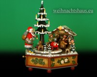 Seiffen Weihnachtshaus - <!--01-->Spieldose Hubrig Holzkunst Winterzeit - Bild 1