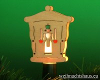 Seiffen Weihnachtshaus - Stecklaterne 2 seitig Lichterengel - Bild 1