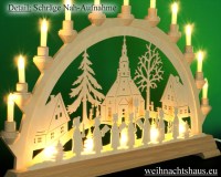 Seiffen Weihnachtshaus - Schwibbogen 16 Kerzen Seiffener Kirche 63 cm - Bild 2