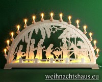 Seiffen Weihnachtshaus - Schwibbogen 20 Kerzen Christi Geburt 100 cm - Bild 1
