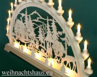 Seiffen Weihnachtshaus - Schwibbogen 20 Kerzen Forsthaus 80 cm - Bild 2