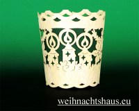 Seiffen Weihnachtshaus - Holzkarte Teelicht Kerzen - Bild 2