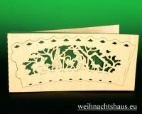 Seiffen Weihnachtshaus - Holzkarte Teelicht Krippe - Bild 1