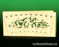 Seiffen Weihnachtshaus - Holzkarte Teelicht Schneemann - Bild 1