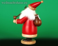 Seiffen Weihnachtshaus - <!--03-->Räuchermann Wichtel Weihnachtsmann mit Baum - Bild 2
