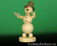 Seiffen Weihnachtshaus - . Kugelschneemann Musikant  Sänger - Bild 1