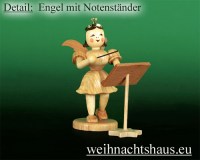 Seiffen Weihnachtshaus - Kurzrockengel natur Dirigent - Bild 2