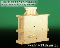 Engel Blank  Orgel Musikengel Kurzrockengel natur Orgelmusik mit Spielwerk Erzgebirge
