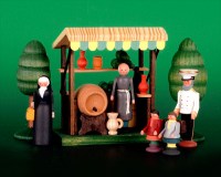 Seiffen Weihnachtshaus - Sommermarkt Weinstand 7 tlg - Bild 1